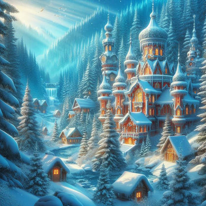 Winter Snow Scene - Full Square Drill Diamond Painting 40*40CM