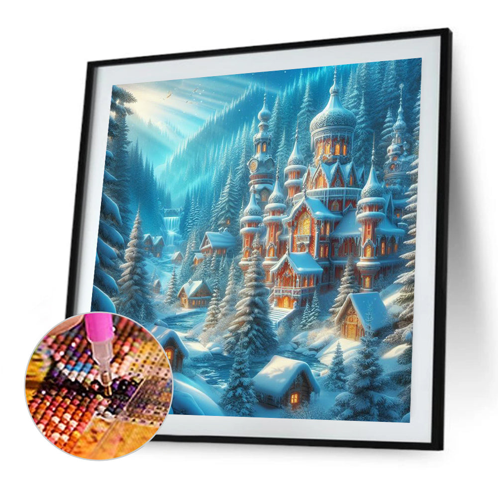Winter Snow Scene - Full Square Drill Diamond Painting 40*40CM