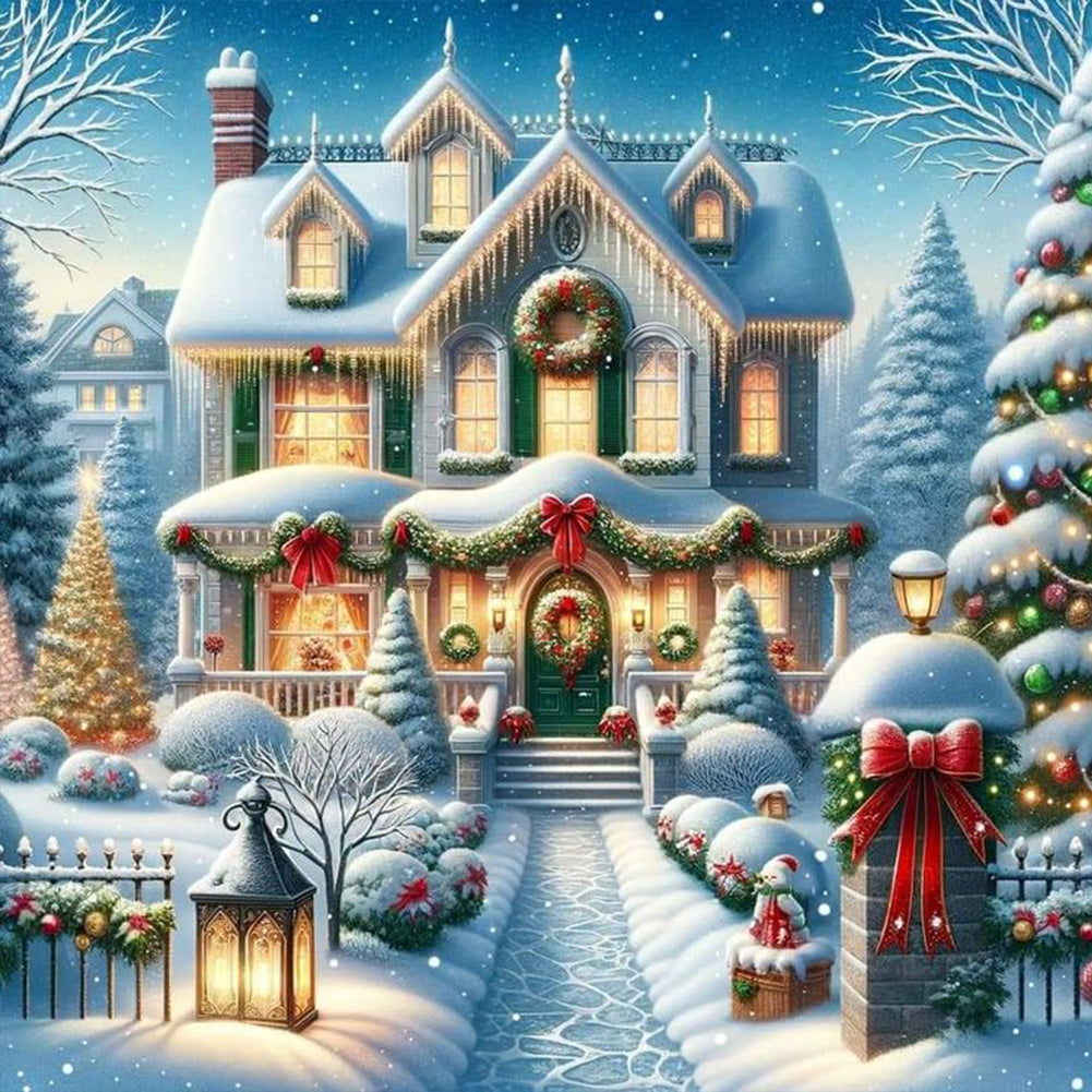 Winter Snow Scene - Full Square Drill Diamond Painting 40*40CM