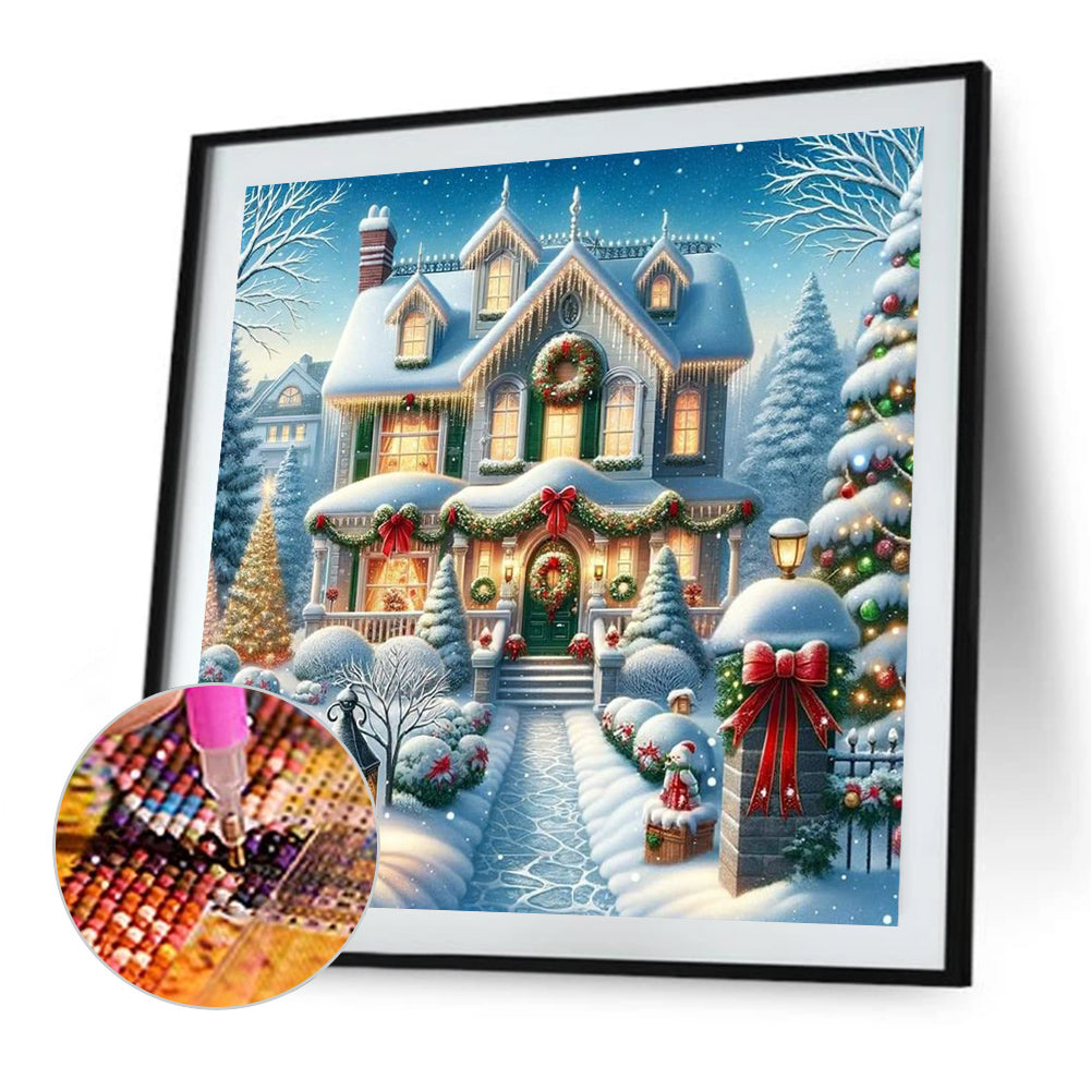 Winter Snow Scene - Full Square Drill Diamond Painting 40*40CM