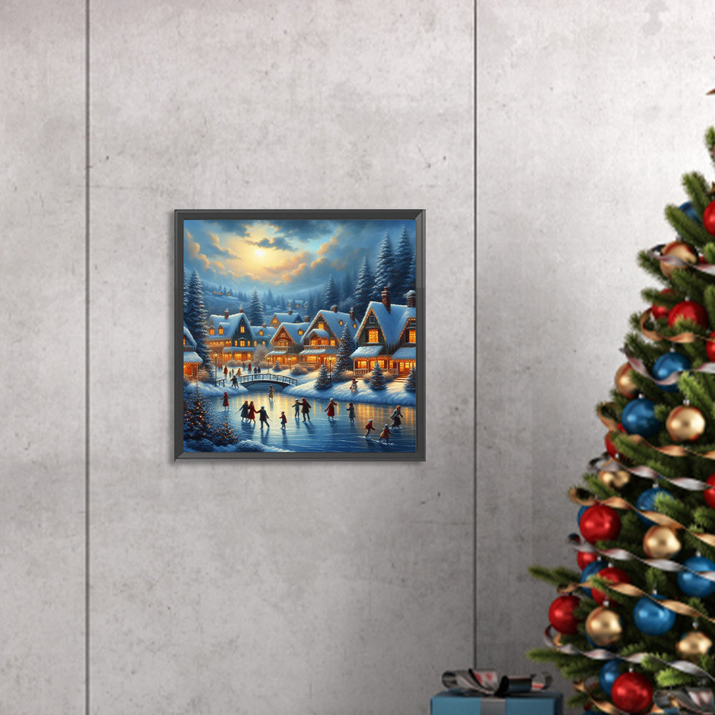 Winter Snow Scene - Full Square Drill Diamond Painting 40*40CM