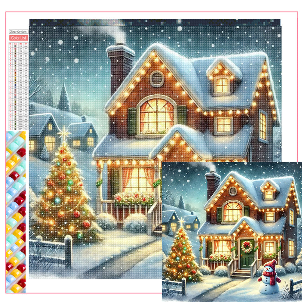 Winter Snow Scene - Full Square Drill Diamond Painting 40*40CM