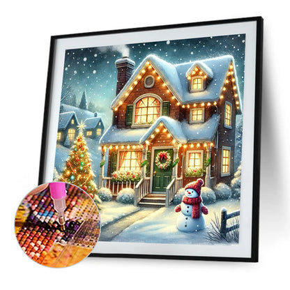 Winter Snow Scene - Full Square Drill Diamond Painting 40*40CM