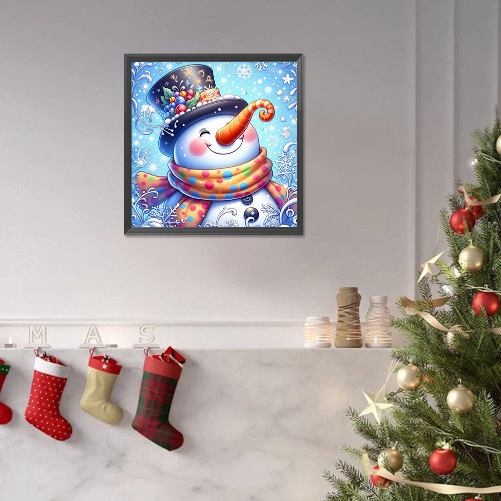 Christmas Snowman - Full Square Drill Diamond Painting 30*30CM