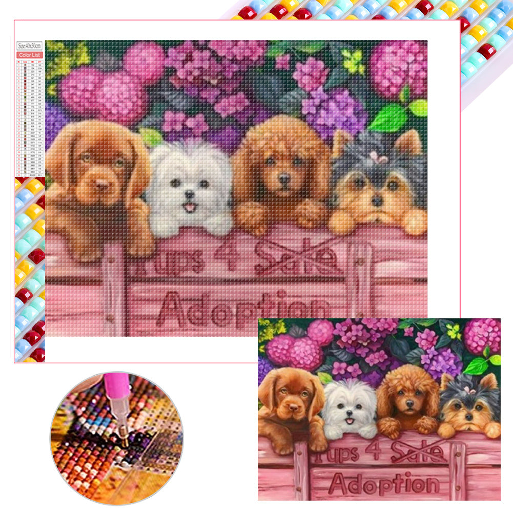 Dog - Full Square Drill Diamond Painting 40*30CM