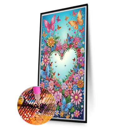 Love Flowers - Special Shaped Drill Diamond Painting 40*70CM