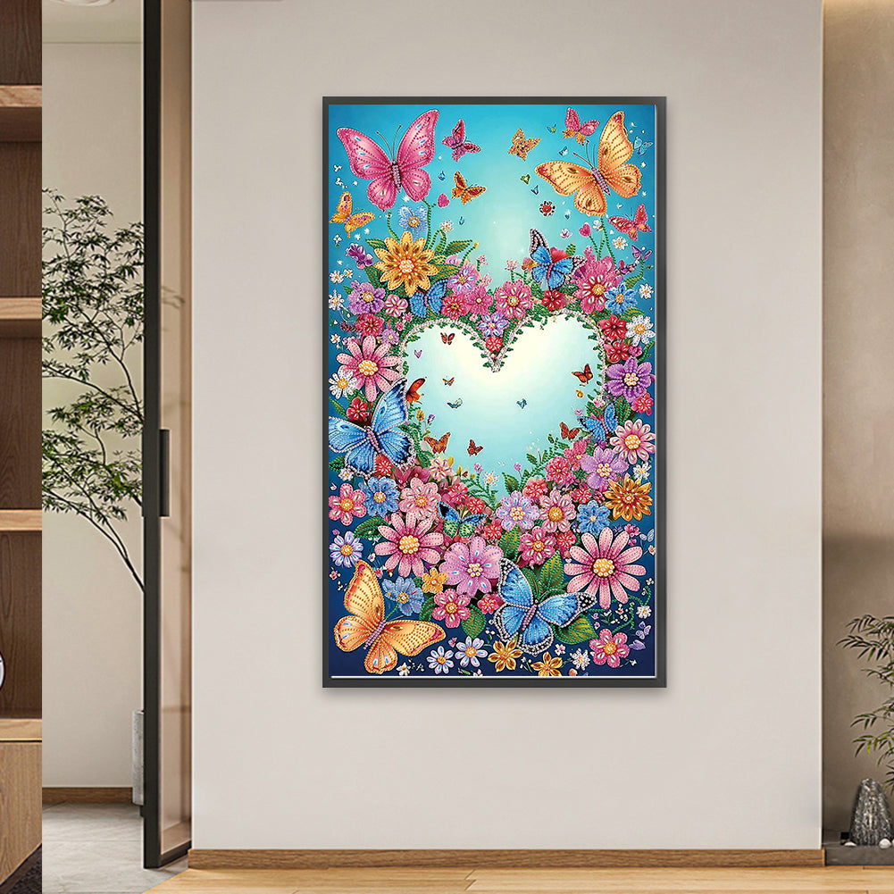 Love Flowers - Special Shaped Drill Diamond Painting 40*70CM