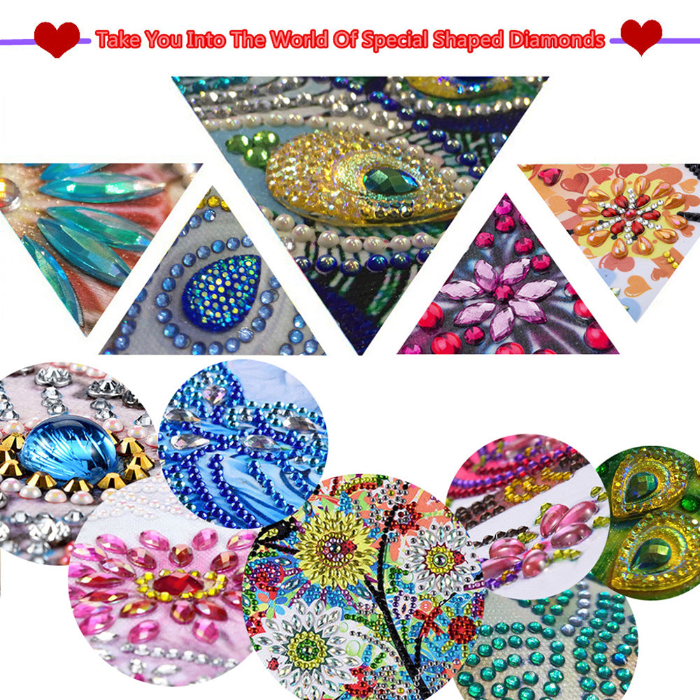 Love Flowers - Special Shaped Drill Diamond Painting 40*70CM