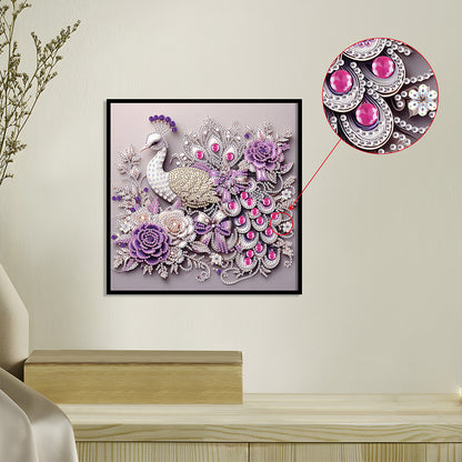 Peacock - Special Shaped Drill Diamond Painting 30*30CM