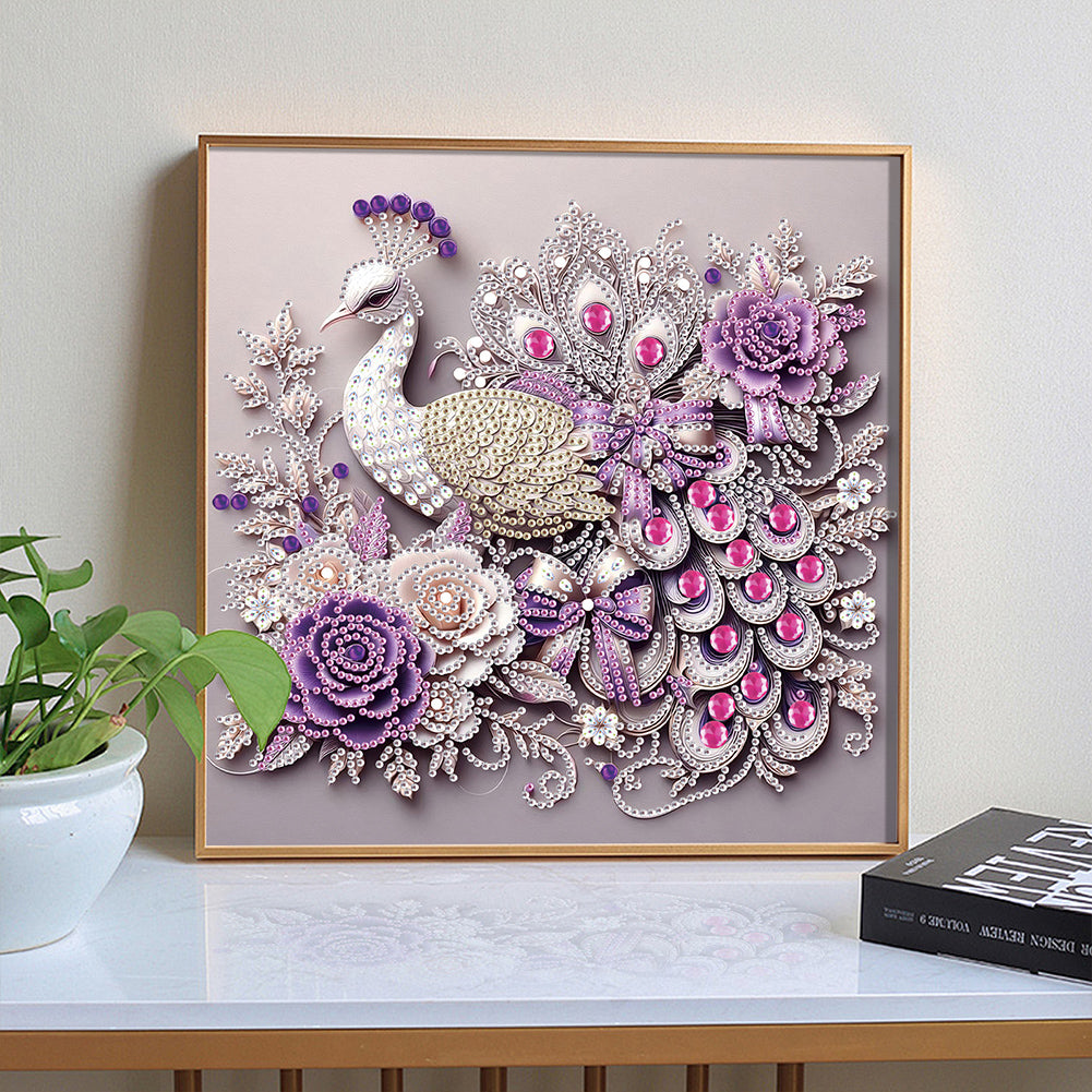 Peacock - Special Shaped Drill Diamond Painting 30*30CM