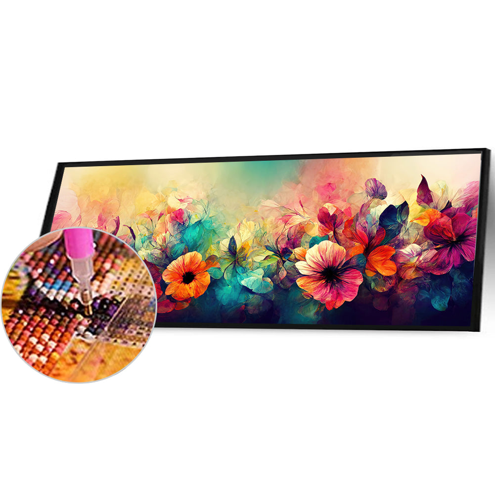 Beautiful Flowers - Full Round Drill Diamond Painting 100*40CM