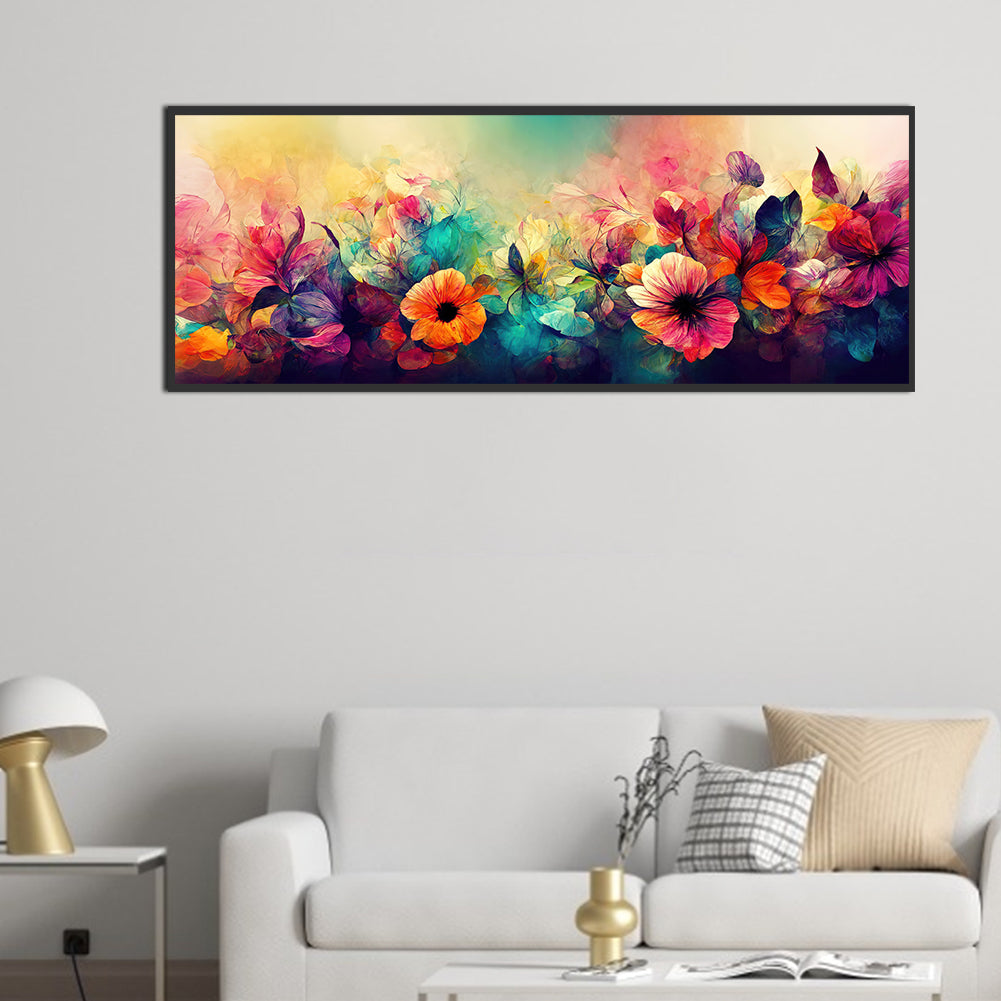 Beautiful Flowers - Full Round Drill Diamond Painting 100*40CM