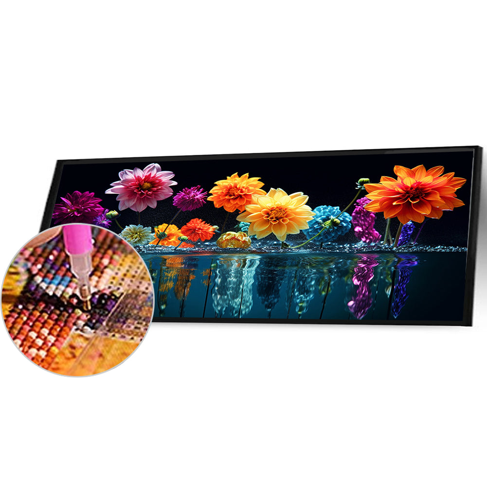 Beautiful Flowers - Full Round Drill Diamond Painting 100*40CM