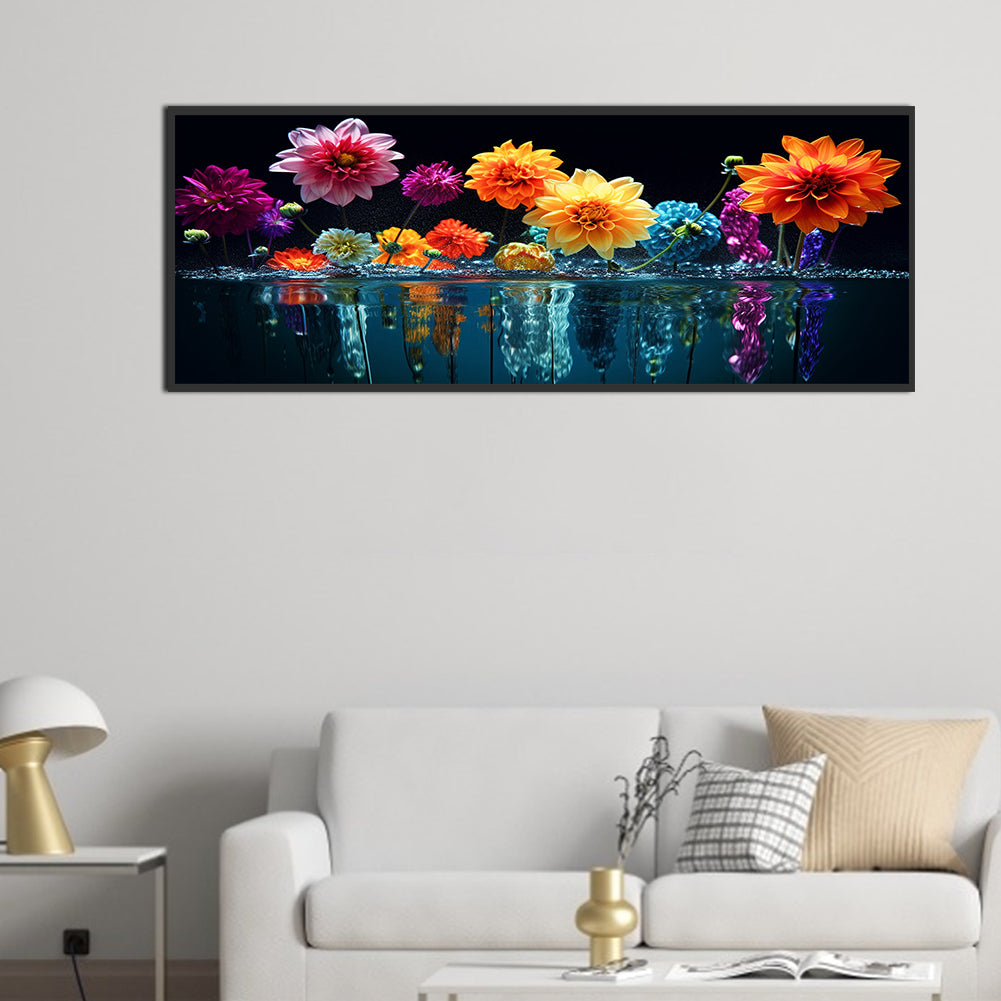 Beautiful Flowers - Full Round Drill Diamond Painting 100*40CM