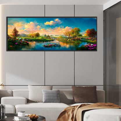 Beautiful Scenery - Full Round Drill Diamond Painting 100*40CM