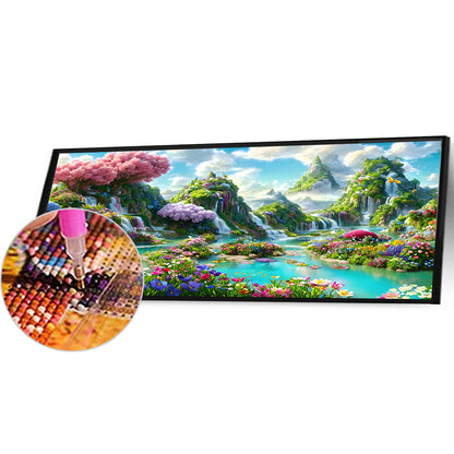 Beautiful Scenery - Full Round Drill Diamond Painting 100*40CM