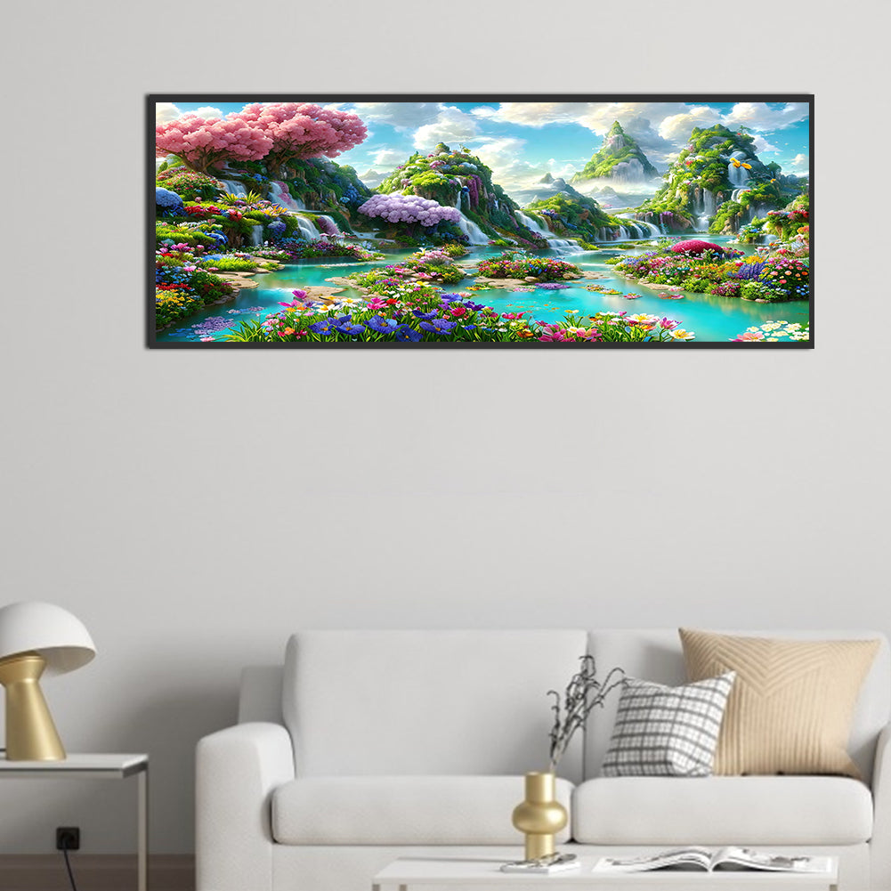 Beautiful Scenery - Full Round Drill Diamond Painting 100*40CM