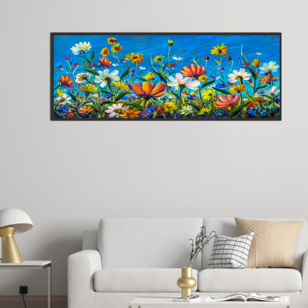Beautiful Flowers - Full Round Drill Diamond Painting 100*40CM