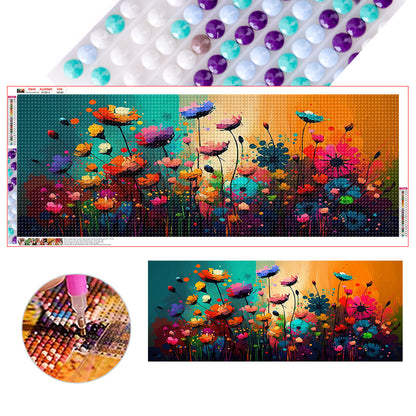 Beautiful Flowers - Full Round Drill Diamond Painting 100*40CM