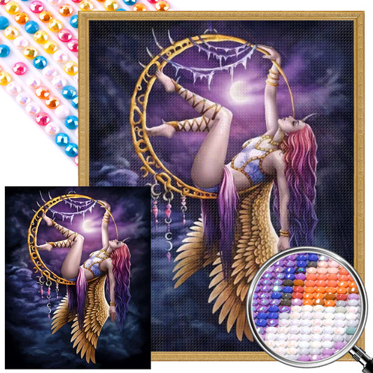 Dreamcatcher Girl - Full AB Round Drill Diamond Painting 40*50CM