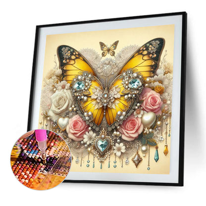 Butterfly - Full AB Round Drill Diamond Painting 30*30CM