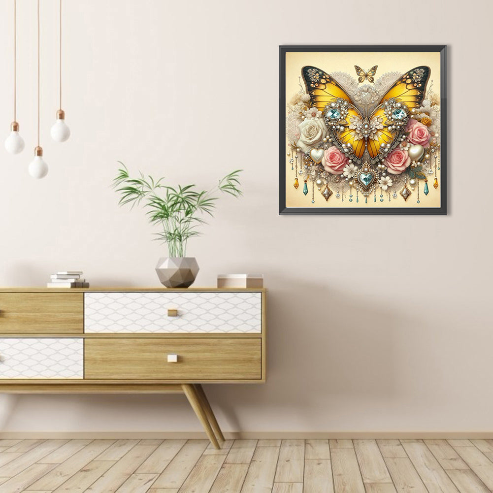 Butterfly - Full AB Round Drill Diamond Painting 30*30CM