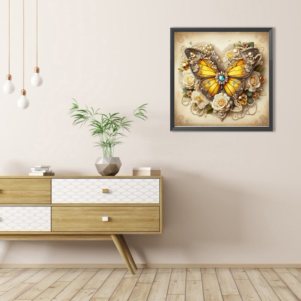 Butterfly - Full AB Round Drill Diamond Painting 30*30CM