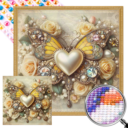 Butterfly - Full AB Round Drill Diamond Painting 30*30CM