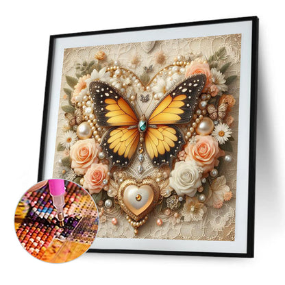 Butterfly - Full AB Round Drill Diamond Painting 30*30CM