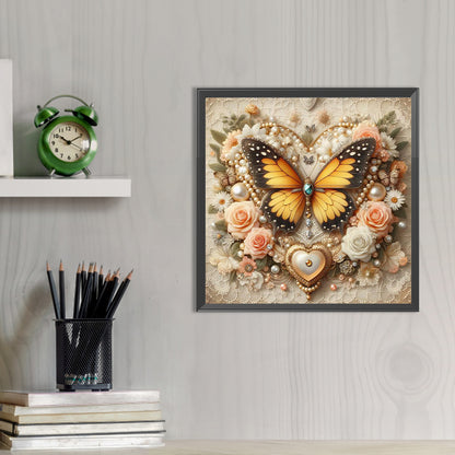 Butterfly - Full AB Round Drill Diamond Painting 30*30CM