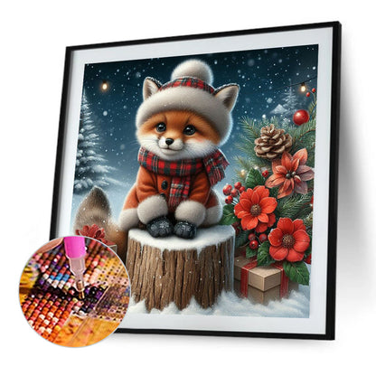 Snow Fox - Full AB Round Drill Diamond Painting 30*30CM