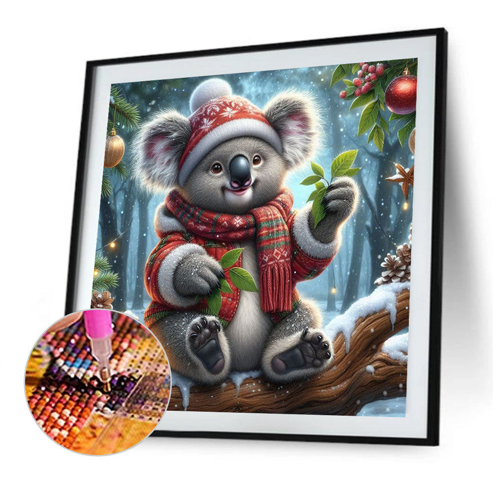 Snow Koala - Full AB Round Drill Diamond Painting 30*30CM