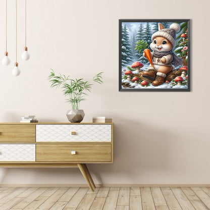 Snow Bunny - Full AB Round Drill Diamond Painting 30*30CM