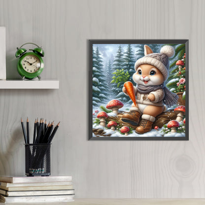 Snow Bunny - Full AB Round Drill Diamond Painting 30*30CM