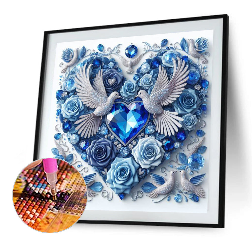 Love Pigeon - Full AB Round Drill Diamond Painting 30*30CM