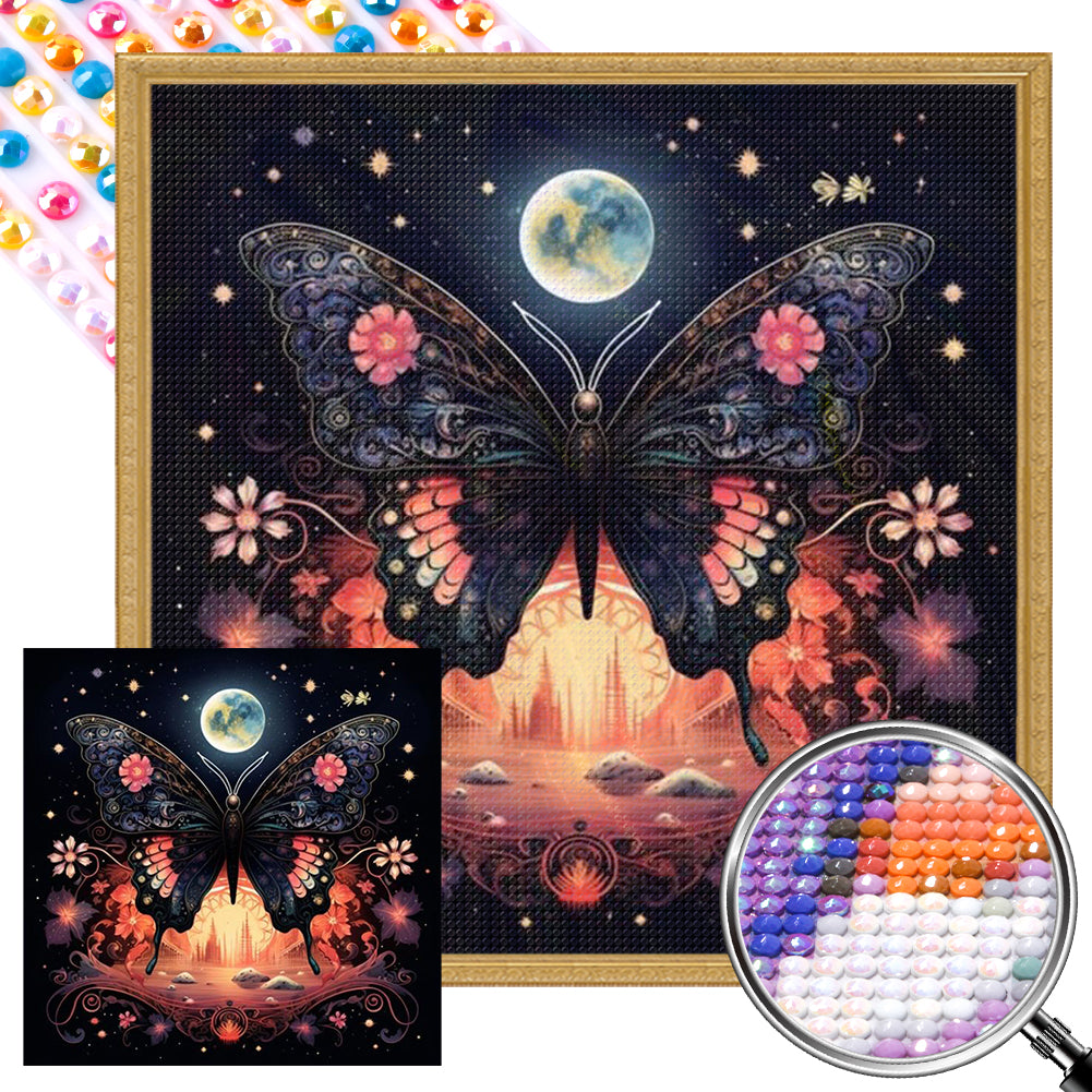 Butterfly - Full AB Round Drill Diamond Painting 40*40CM