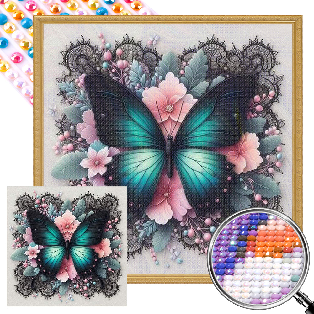 Butterfly - Full AB Round Drill Diamond Painting 40*40CM