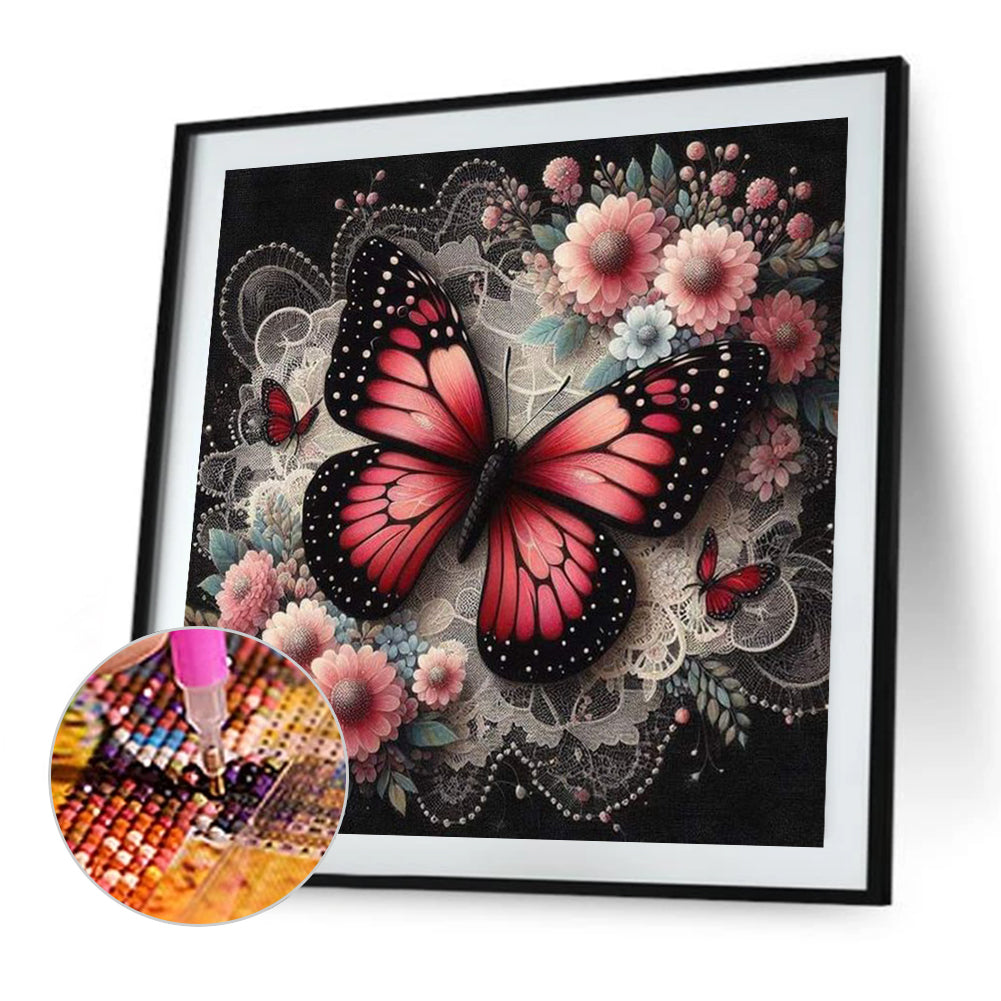 Butterfly - Full AB Round Drill Diamond Painting 40*40CM