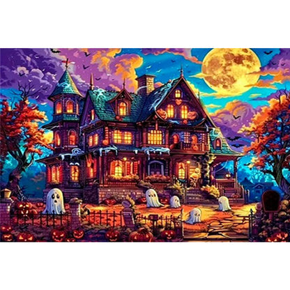 Halloween Horror Nights - Full Round Drill Diamond Painting 60*40CM