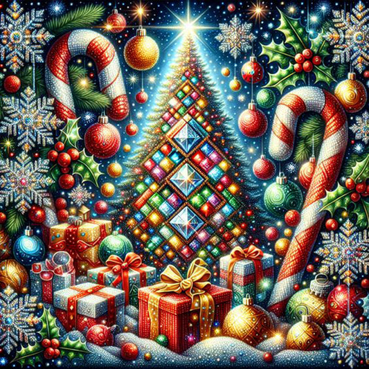 Christmas Tree - Full Round Drill Diamond Painting 40*40CM