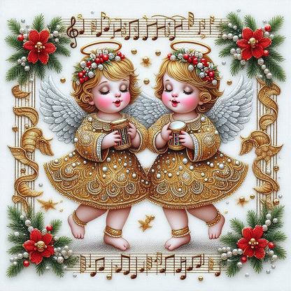 Christmas Angel - Full Round Drill Diamond Painting 40*40CM