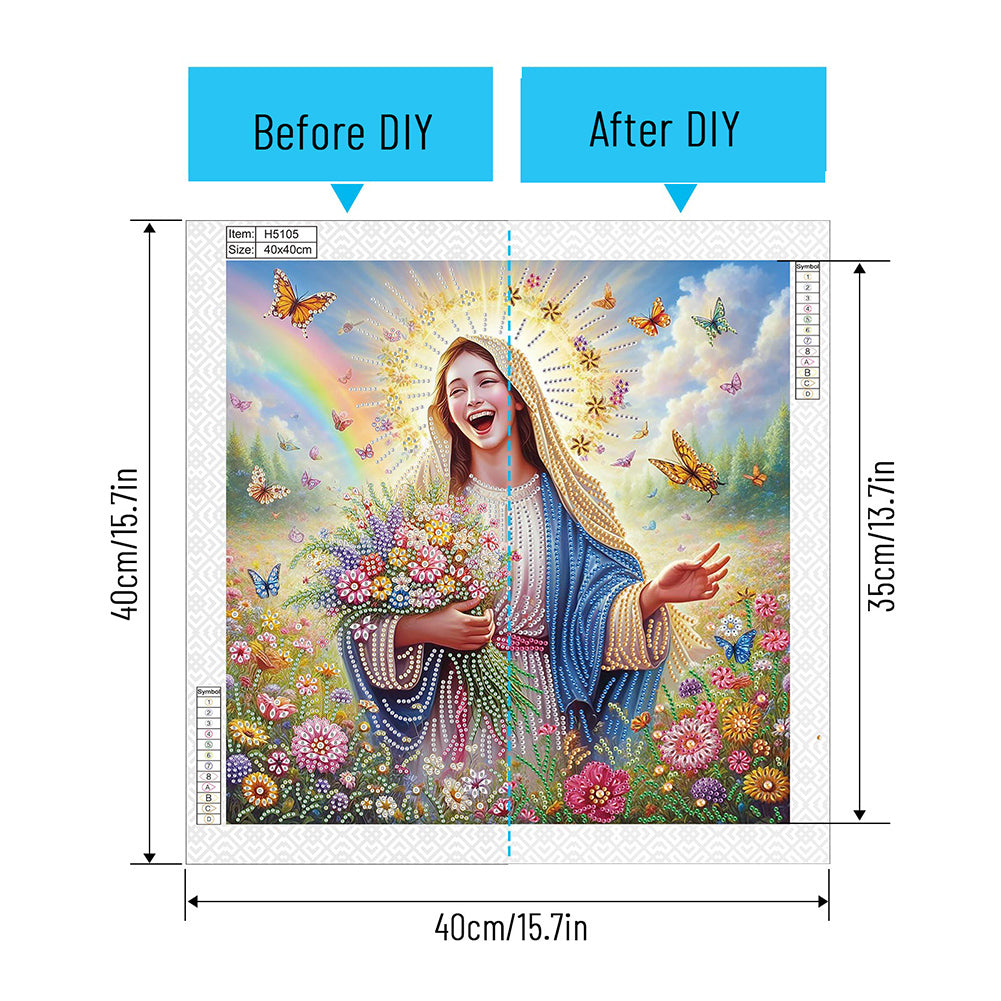 Our Lady Of Jesus - Special Shaped Drill Diamond Painting 40*40CM