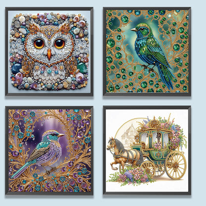 Owl Bird Carriage - Special Shaped Drill Diamond Painting 30*30CM