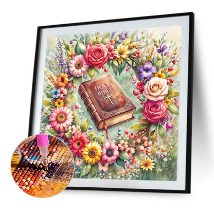 Bible Wreath - Full Round Drill Diamond Painting 40*40CM