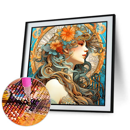 Cool Goddess - Full Round Drill Diamond Painting 40*40CM