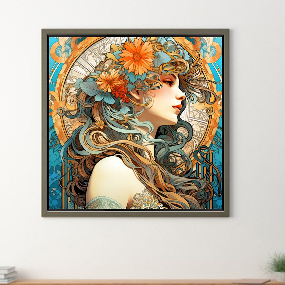 Cool Goddess - Full Round Drill Diamond Painting 40*40CM