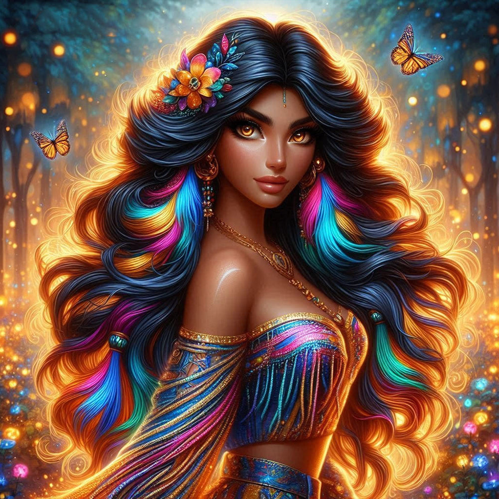 Backlight Goddess - Full Round Drill Diamond Painting 40*40CM