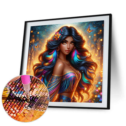 Backlight Goddess - Full Round Drill Diamond Painting 40*40CM