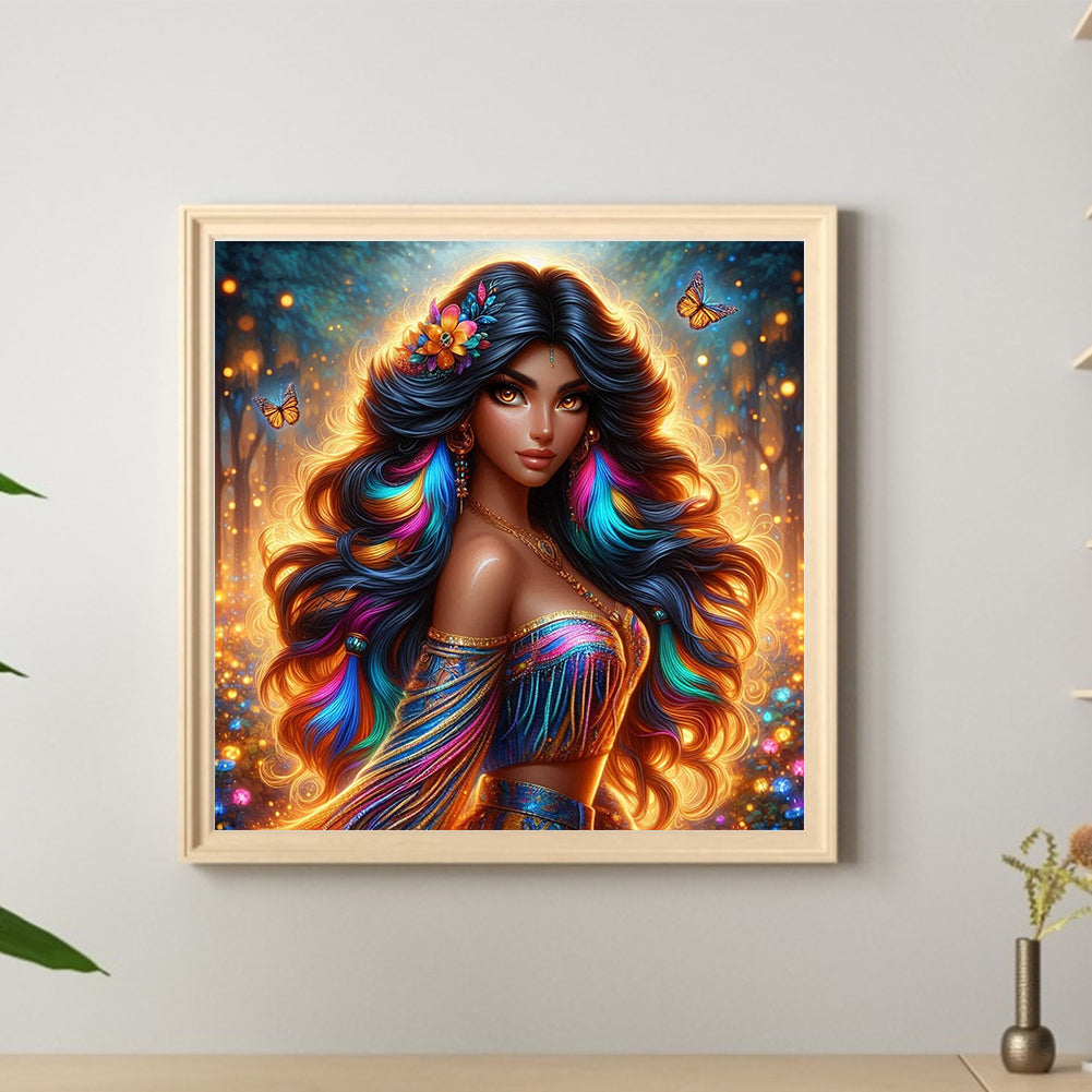 Backlight Goddess - Full Round Drill Diamond Painting 40*40CM