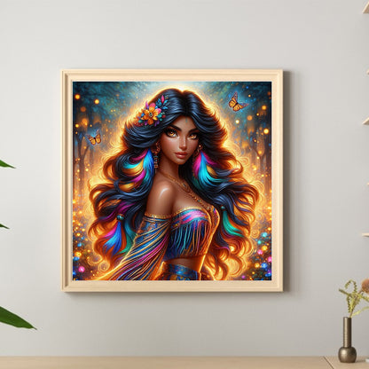 Backlight Goddess - Full Round Drill Diamond Painting 40*40CM